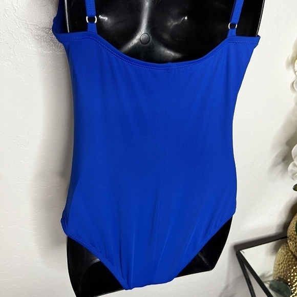 LIZ CLAIBORNE one piece swim suit bikini size 8 Royal Blue - Picture 3 of 4